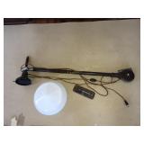 Vtg. Heavy Metal Dental light 3ft w/wall mount