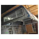 Aluminum truck bed camper shell w/key - 70"x99ï¿½
