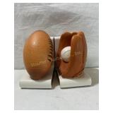 Lefton Baseball & Football bookends 3ï¿½ W x 5.5ï¿½ T