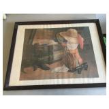 Yesterday and Today framed print, 27x21",