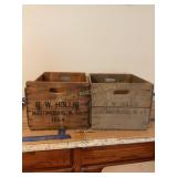 2 R W Hollis Martinsburg W Va. wood crates  15ï¿½ x