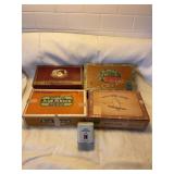 4 cigar boxes- Garciayvega, El Dallo, White Owl,