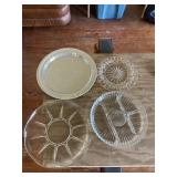Glass & metal trays 11" largest glass- 12ï¿½ metal