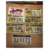 7 West Virginia license plates etc