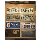 8 Misc. license plates - Maryland,1950 VA,Nevada