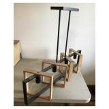 Industrial style metal/wood ceiling pendant