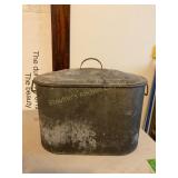 Galvanized Vtg wash boiler/ canning w/ rack,