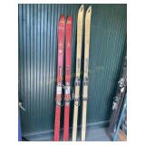 2 pr Vtg skis Kneissl Diplomat & Kitzbuehl wood-
