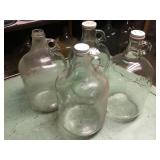 4 Glass jugs - 1 gal.