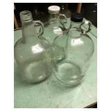 3 Misc. Glass jugs - largest 1 gal.