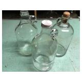 3 Glass jugs - 1/2 Gal.