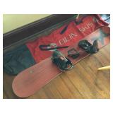 Burton snowboard asym air #6.3 w/canvas carry case