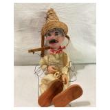 Vtg Marionette string puppet- Mexican gun