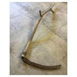 Vtg. Two Handled Scythe 2 ft blade