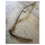 Vtg. Two Handled Scythe 2 ft blade