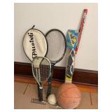 Misc sporting equipment.- Spalding & Slazenger