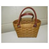 Longaberger - purse with leather handles