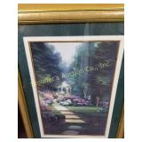 Matted and Framed Gazebo and Garden