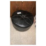 VINYL COVERED OTTOMAN