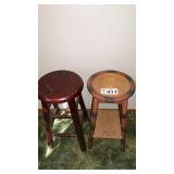 WOOD STOOL, PLANT STAND