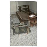 ANTIQUE SEWING MACHINE, CABINET