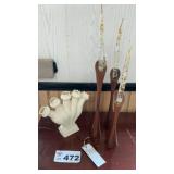 MCM WALNUT DANISH CANDLE STICKS, RUDE OSOLNIK