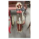 METAL ART TEXACO GAS PUMP 34.5 " tall
