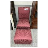 LADIES DRESSING CHAIR W OTTOMAN