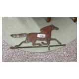 COPPER WEATHER VANE HORSE