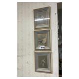 3 BALLET WALL PICTURES