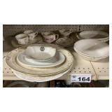 IRONSTONE PLATTERS, BOWLS, CREAMER