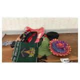 SCARVES, HATS, PURSES