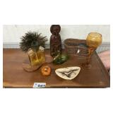 BLENKO BOTTLE, MCM ART DECOR PCS, BASKET