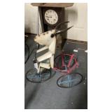 METAL ART GOAT RIDING TRICYCLE PLANTER