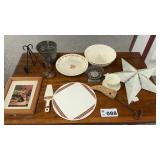 SERVING PLATTER, STAR, BOWL, PIE PAN, BUCKETS,