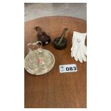 LADIES GLOVES, MUSIC BOXES, CONDIMENT SET