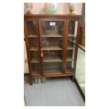 OAK CURIO CABINET 61 x 43 x 17