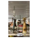 LAMP, BOTTLE CAPPER, CAT DECANTER