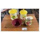 CANISTERS, PITCHER, BOWL