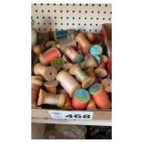 WOOD SPOOLS OF THREAD