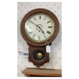 ANSON ANTIQUE WALL CLOCK w KEY
