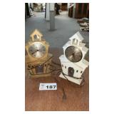 2 VINTAGE CHURCH CLOCKS