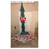 CHRISTMAS DECOR, LIGHTS, RUBBER SNAKE, CHEVY SIGN