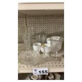 TUMBLERS, PITCHER, MILK GLASS