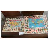 VINTAGE TIN FLAGS OF 49 STATES, UNITED NATIONS