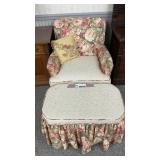 LADIES CHAIR W OTTOMAN