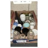 VASES, BUTTER PATS, INSULATOR, VOTIVE SHADES, MISC