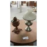 COPPER, ALUMINUM OIL LAMPS