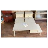 RETRO BLONDE END TABLES, COFFEE TABLE