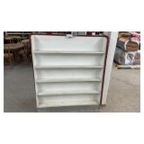 WHITE 2 SIDED SHELVING UNIT. 5 ft x 4 ft.  21
